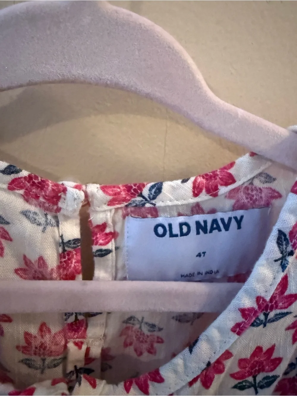 Old Navy Puff-Sleeve Matching Floral Swing Dress for Toddler Girls 4T